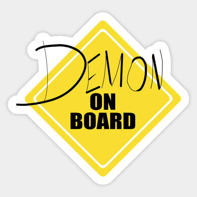 Demon on Board Sticker by russtap